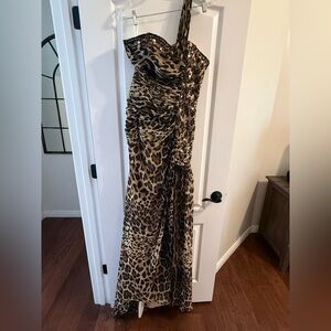 Leopard Print Evening Gown